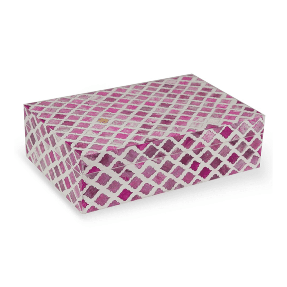 Bone Inlay Diamond Box - Pink